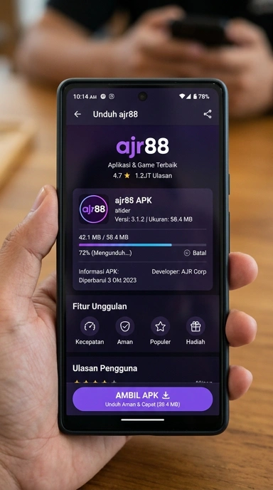 Tampilan halaman APK ajr88