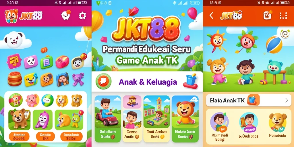 Antarmuka menarik dan intuitif untuk permainan anak-anak.