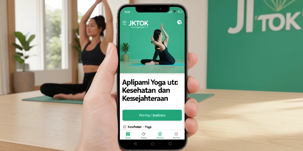 Tampilan antarmuka JKTOK dengan pilihan kelas yoga yang beragam.